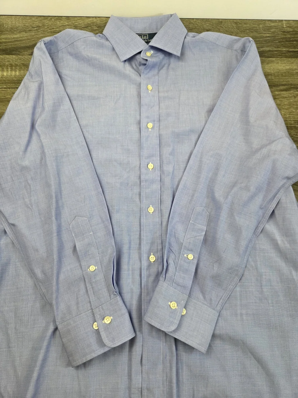 Polo Ralph Lauren Regent Dress Shirt Men's 16.5 - 32/33 Blue Cotton Preppy